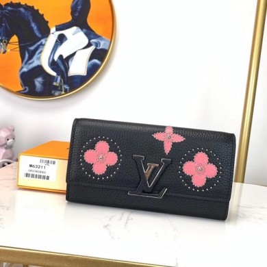 AAA Replica Louis vuitton original CAPUCINES M63211 black JK199VB75