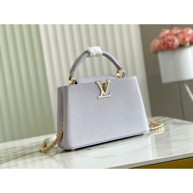 Best Louis Vuitton CAPUCINES BB M57227 Pearl White JK5862Ml87