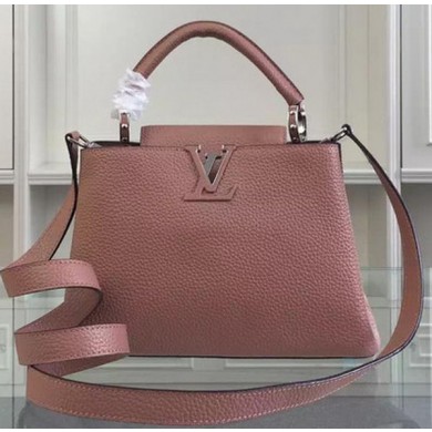 Best Louis Vuitton Original Taurillon Leather CAPUCINES BB Bag M90294 Light Pink JK2417Ml87