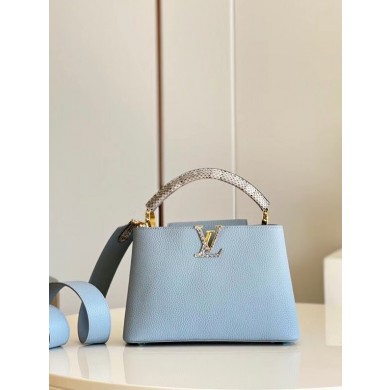 Fake Louis Vuitton CAPUCINES PM M97980 light blue JK87QF99