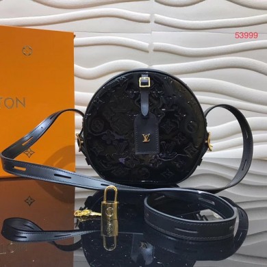 Fake Louis vuitton original Monogam vernis BOITE CHAPEAU SOUPLE M53999 black JK1246ny77