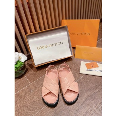 Fake Louis Vuitton SANDAL 91083-1 Heel 2CM JK1948Qv16