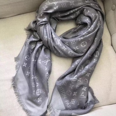 Imitation High Quality Louis Vuitton MONOGRAM DENIM Scarf M33695 Grey Scarf JK3719Bo39