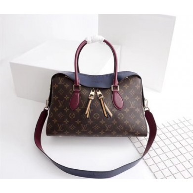 Imitation Louis Vuitton Monogram Canvas TUILERIES TOTE Bag M41455 Blue JK2061KV93