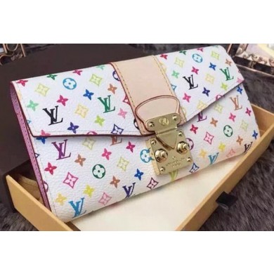 Imitation Louis Vuitton Monogram Multicolore PALLAS WALLET M58289 White JK622VO34