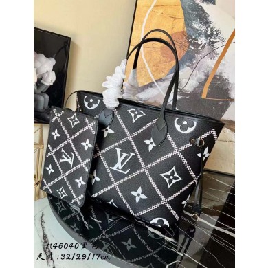 Imitation Louis Vuitton NEVERFULL MM M46040 black JK5969Tm92