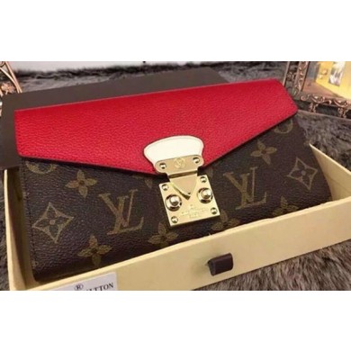 Knockoff AAAAA Louis Vuitton Monogram Canvas PALLAS WALLET M58414 Red JK630Jc39