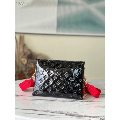 Knockoff Louis Vuitton Monogram Vernis COUSSIN PM M57793 black JK147Ez66