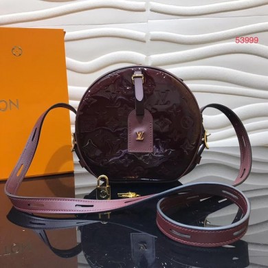 Knockoff Louis vuitton original Monogam vernis BOITE CHAPEAU SOUPLE M53999 purplish JK1244WW40