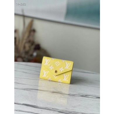 Knockoff Louis Vuitton VICTORINE WALLET M81428 Lemon Curd Yellow JK13iV87