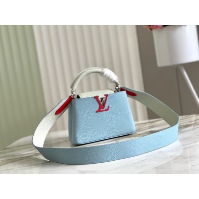 Louis Vuitton CAPUCINES MINI M59205 blue&white JK24ta99