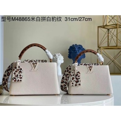 Louis Vuitton CAPUCINES PM M48865 white JK283xh67