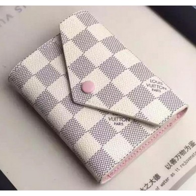 Louis Vuitton Damier Azur Canvas VICTORINE WALLET N58114 Pink JK577De45