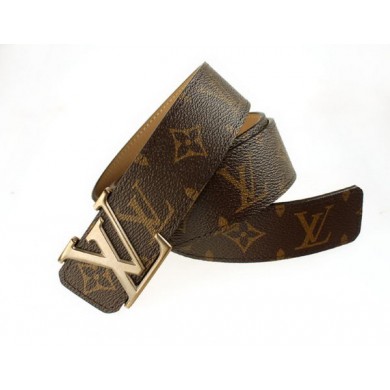 Louis Vuitton Monogram Canvas Belt LV207 Shiny Gold JK2884fo19