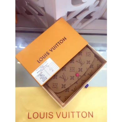 Louis Vuitton Monogram Canvas Emilie Wallet M60136 Rosy JK544cP15