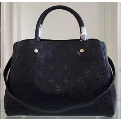 Louis Vuitton Monogram Empreinte MONTAIGNE MM Bag M50668 Black JK2434pk20