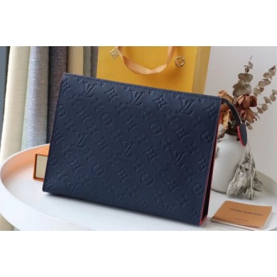 Louis Vuitton Monogram Empreinte POCHETTE VOYAGE MM M41058 Navy blue JK431aj95