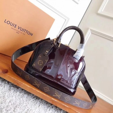 Louis Vuitton Monogram Vernis ALMA BB M54704 Brown JK2209cP15