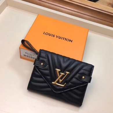 LOUIS VUITTON NEW WAVE COMPACT WALLET M63427 black JK365Is79