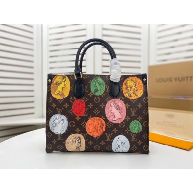 Louis Vuitton ONTHEGO Monogram Cameo MM M59245 Coin JK294io33