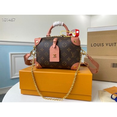 Louis vuitton original leather PETITE MALLE SOUPLE M45531 Peach JK658EC68