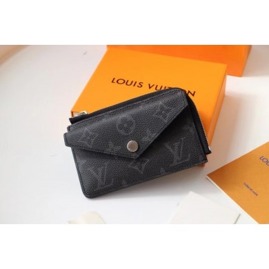 Louis vuitton original Monogram Eclipse CARD HOLDER M60167 black JK212De45