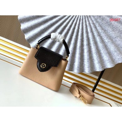 Louis Vuitton Original Taurillon leather CAPUCINES BB M95509 Nude JK992ea89