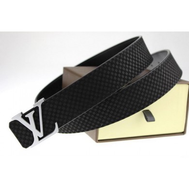 Replica AAA Louis Vuitton Belt LV2051 Black Silver JK2921of41