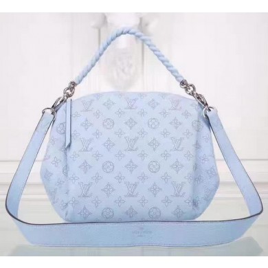 Replica Designer Louis Vuitton Mahina Leather BABYLONE CHAIN BB Bag M51223 Blue JK2327Bb80