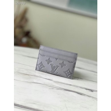 Replica Louis Vuitton DOUBLE CARD HOLDER M81381 Anthracite gray JK21DY71