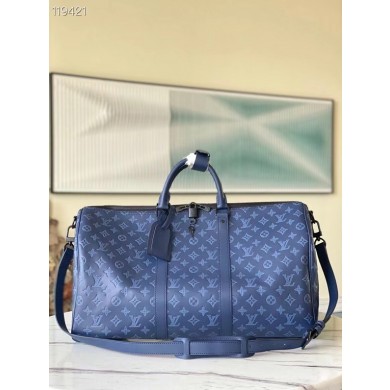 Replica Louis Vuitton KEEPALL BANDOULIERE 50 M45731 Navy Blue JK5994ij65