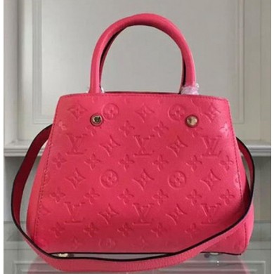 Replica Louis Vuitton Monogram Empreinte MONTAIGNE BB Bag M50665 Rose JK2431aG44