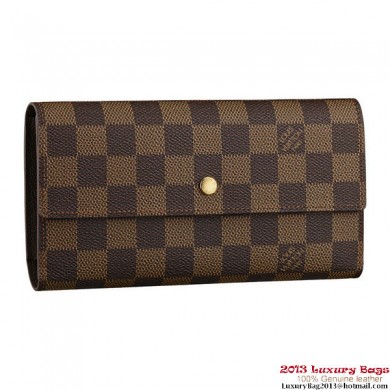 Replica Louis Vuitton N61217 Damier Ebene Canvas International Wallet JK751DY71