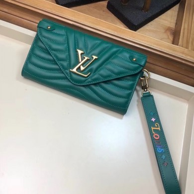 Replica LOUIS VUITTON NEW WAVE LONG WALLET M63298 green JK350ls37