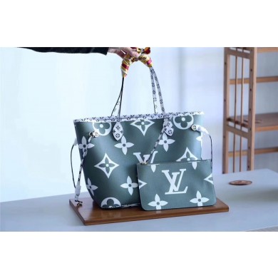 Replica Louis Vuitton Original Monogram Canvas NEVERFULL M41177 green JK1516Fi42