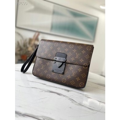 Replica Louis Vuitton Original Monogram Canvas Zipper Clutch bag M80560 black JK363nB47