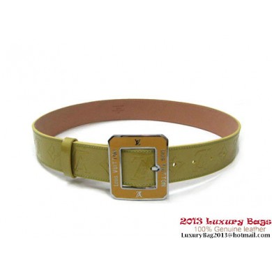 Top Louis Vuitton Octogone Monogram Vernis Belt M9832U Green JK2937eo14