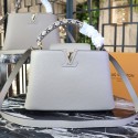 AAA Replica Louis Vuitton CAPUCINES PM M52388 light gray JK1499VB75