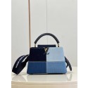 AAA Replica Louis Vuitton denim CAPUCINES BB M59269 blue JK5921Oy84