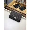 AAA Replica Louis Vuitton Monogram Canvas Original leather Wallet 64587 black JK446Oy84