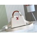 Best 1:1 Louis Vuitton CAPUCINES BB M48865 white&brown JK46eT55