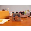 Copy Best Louis Vuitton Monogram Canvas Original Leather DAUPHINE BB Belt Bag M68621 Brown JK910Qc72