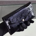 Fake Louis Vuitton Monogram Vernis SARAH WALLET M90225 Black JK676ny77