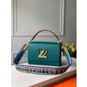 Fashion Louis Vuitton twist medium tote bag M55851 Emerald JK791Of26