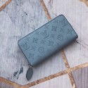 First-class Quality Louis Vuitton Original Zipper Wallet M58431 light blue JK294Sf41