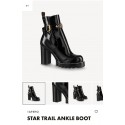 High Quality Imitation Louis Vuitton Shoes Star Trail Ankle Boot 1A95HO Black Patent Leather JK2112Vu82