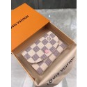 Hot Louis Vuitton Damier Azur Canvas Rosalie Coin Purse Wallet N61276 Pink JK95io40