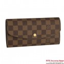 Imitation High Quality Louis Vuitton Damier Ebene Canvas Emille Wallet N63019 JK689HH94