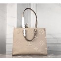 Imitation High Quality Louis Vuitton ONTHEGO Original Leather Bag M44576 Beige JK894HH94