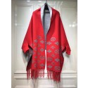 Imitation Louis vuitton lambswool & cashmere Shawl 71150 red JK3586QN34